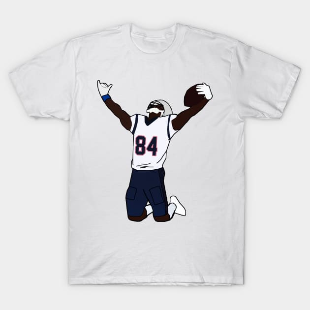 Antonio Brown New England Patriots T-Shirt by xavierjfong